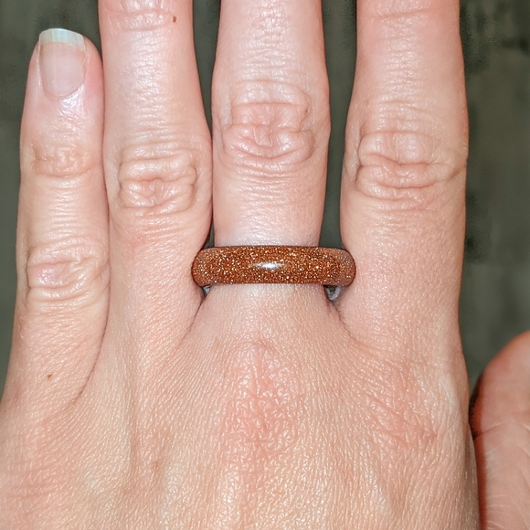 Gemstone Wedding Band Size 9 - Picture 2 of 3